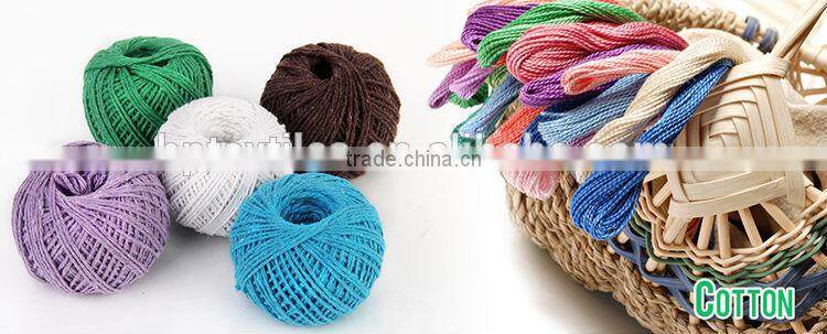 Cheap yarn prices for twist beige colour cotton twine ball HB697 China