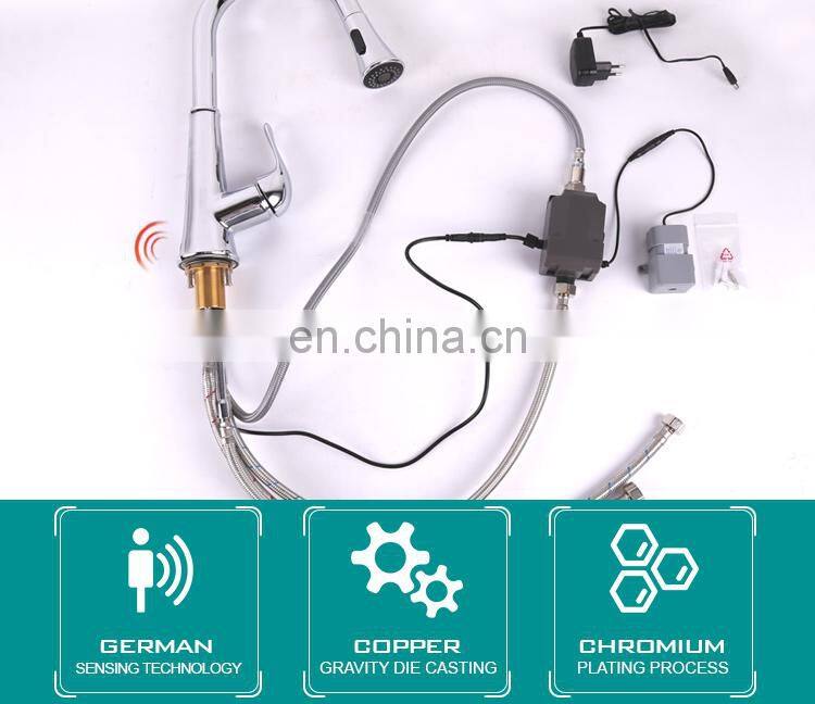 Touchless Pull Down Kitchen Faucet Motion Sense Control Box Infrared Sensor and Solenoid Valve