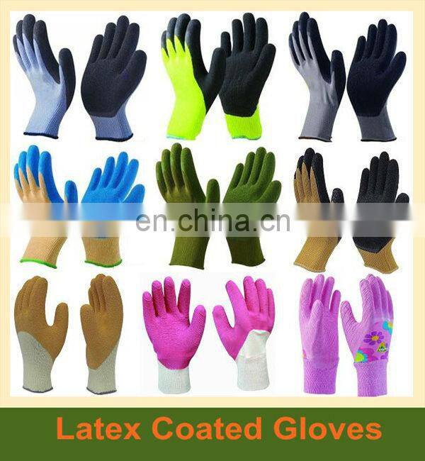 Cheap Yellow Palm Coated Nitrile Working Gloves With Interlock Lining