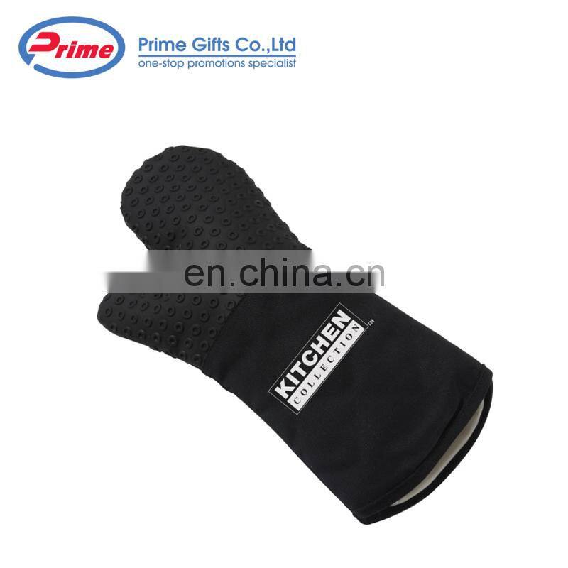 Promotional Soft Fabric Cotton Canvas Double Oven Glove Silicone