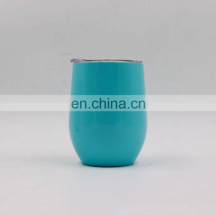 12oz Double Wall 304 8/18 Stainless Steel Reusable Coffee Cup Mug Tumbler With Lid