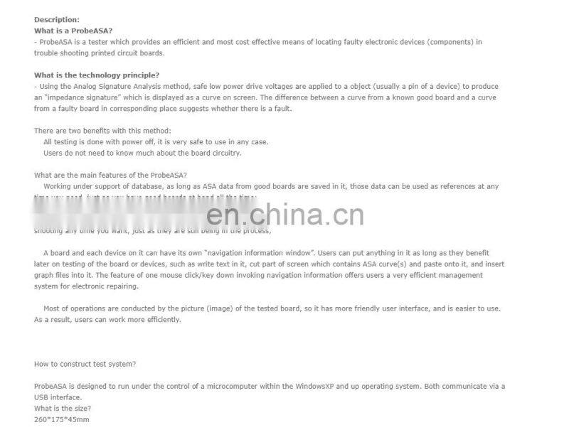 ProbeASA Circuit Board Online Maintenance Tester ASA (VI) Curve Tester For Circuit Board Repair 110-220V