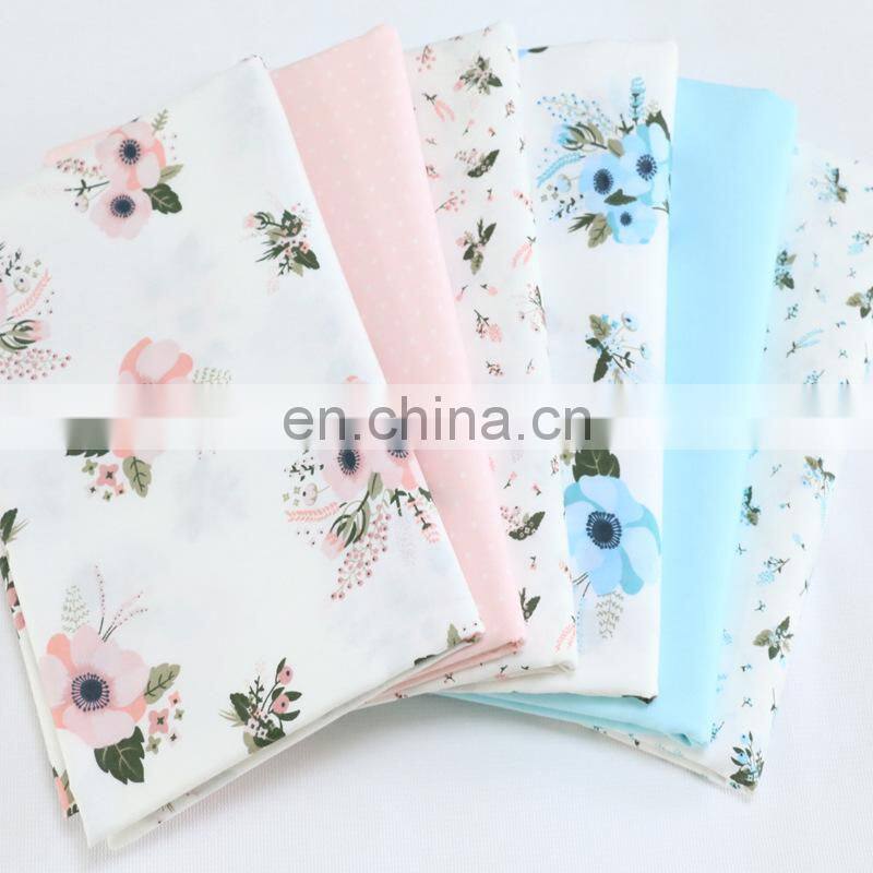 Rural flowers home textile fabrics cotton printed twill fabric wholesale