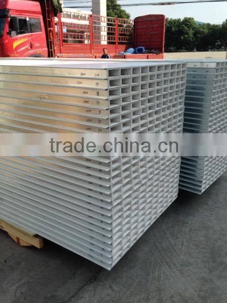 Hollow mgo board sandwich panel 10mm width gap PPGI steel surface