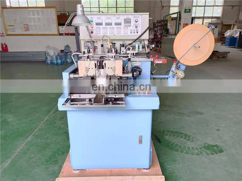 US3000 multifunction Automatic hot cold knife textile grosgrain ribbon garment apparel label cut and fold machine equipment