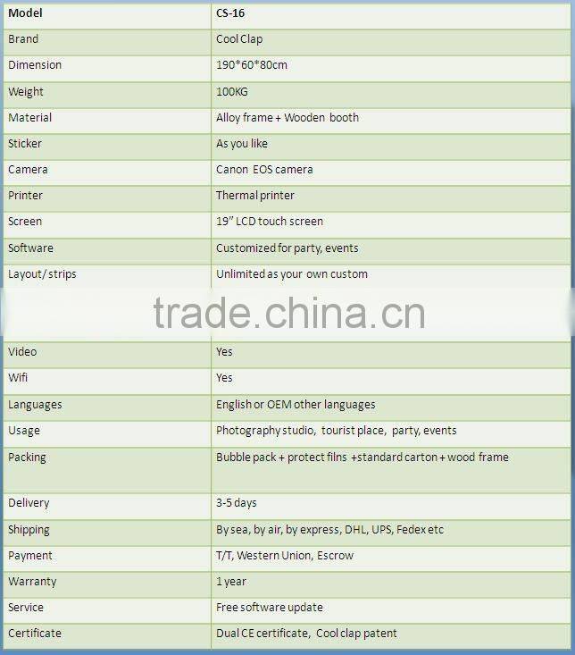 2014 New Products Wedding Party Events Photo Kiosk Machine