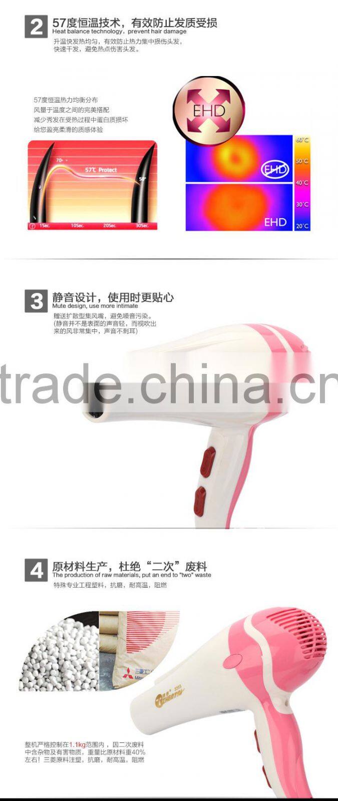 2015 Hair Dryer Electric Wire Hair Dryer Promotion Gift Hair Dryer