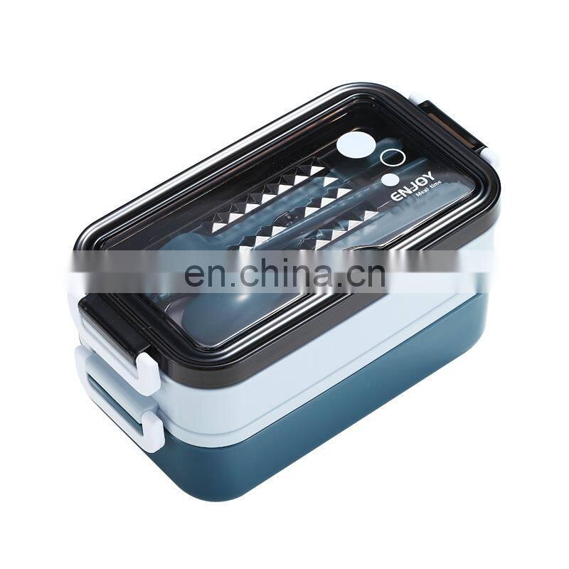 304 Stainless Steel Lunch Box Bento Box For School Kids Office Worker 2layers Lunch Container Food Storage Box