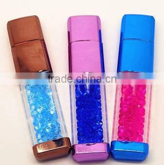 New products 2014 Crystal USB pen drive with LED light accept Alibaba express 1gb 2gb 4gb 8gb 16gb 32gb 64gb