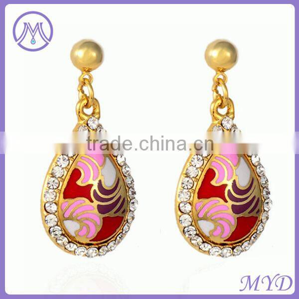 Drop pendant earrings enamel jewelry earrings