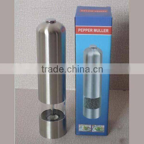 Supply high quality electric pepper grinder salt and pepper mills electric pepper mill 265g