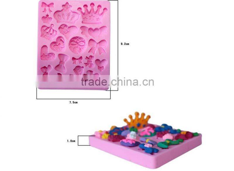 Wholesale 3D Lovely Crown Fondant Silicone Mould