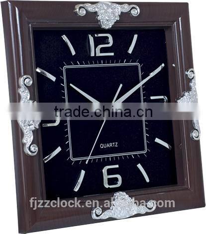 2014 Wooden Color Plastic Material Vintage Wall Clock