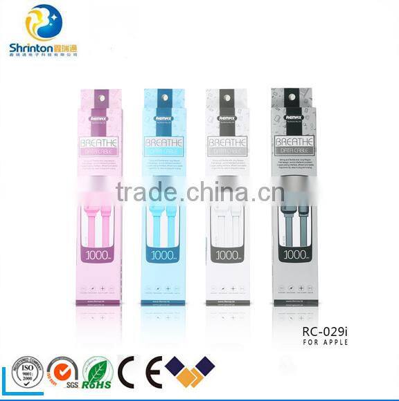 High quality Remax 1.0m Micro Usb Flat Usb Charging cable for Android devices