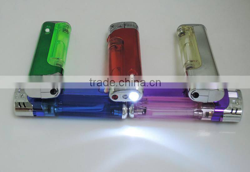 hot selling product cigarette butane gas lighter, heavy electronics ISO9994 lighter with LED and child safety