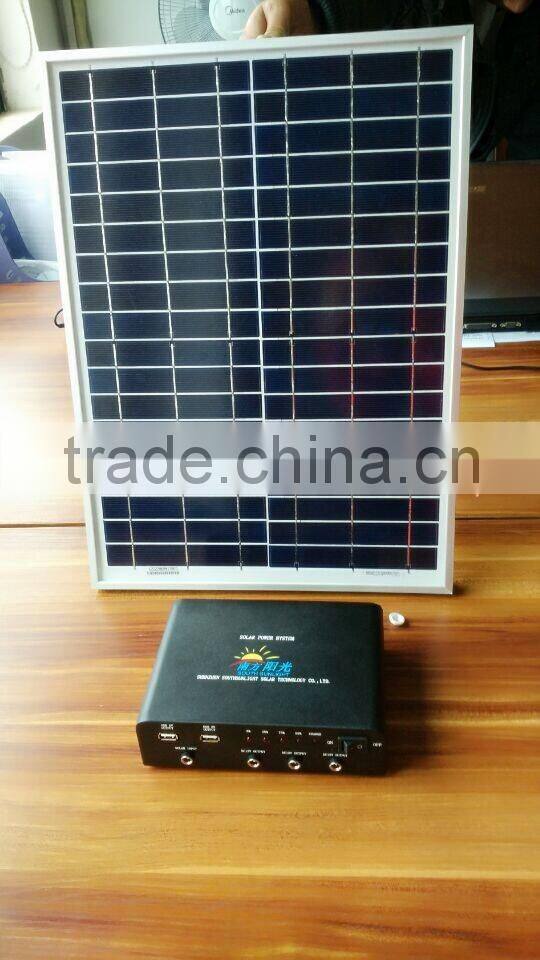 10W 20W high performance factory supply lithium ion battery system solar, portable solar power system
