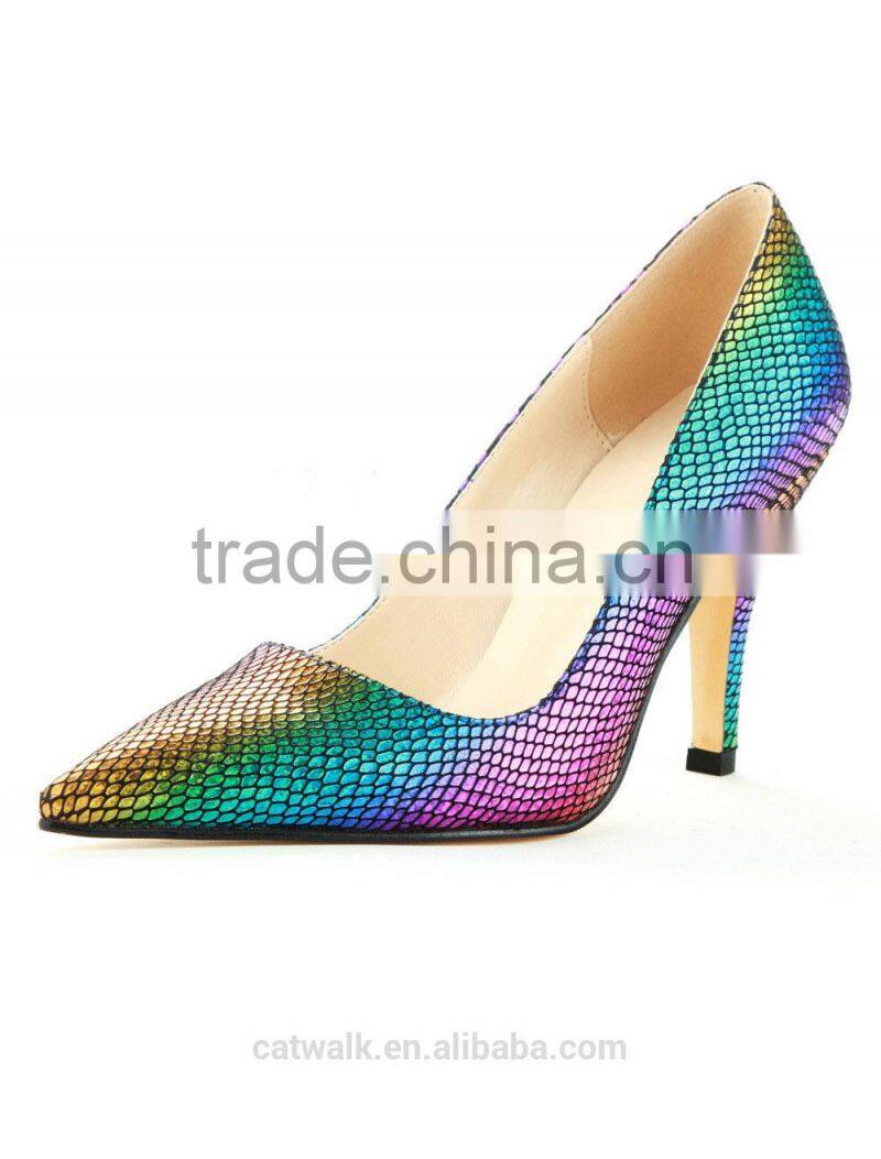 Hot design italian women high heel dress shoes All kinds of women high heel shoes Colorful shoes for women