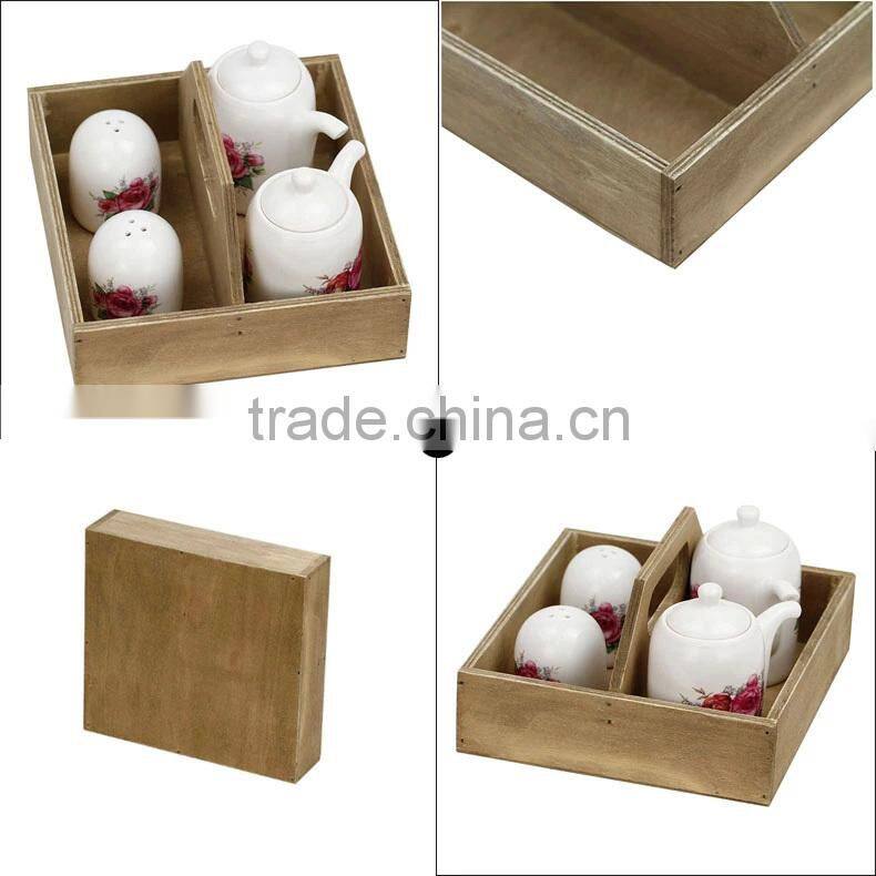 Vintage Hand Made Wood Divided Mail Organizer Box Desk Office,storage box with handles leather storage box tableware storage box
