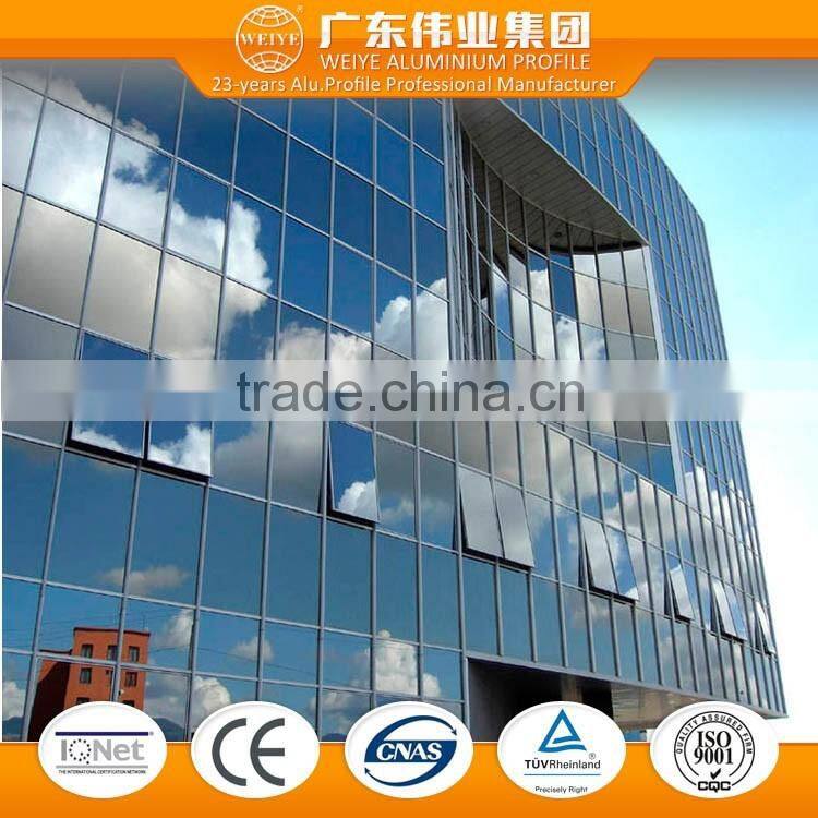 aluminum extrusion profile glass aluminium frame curtain wall system