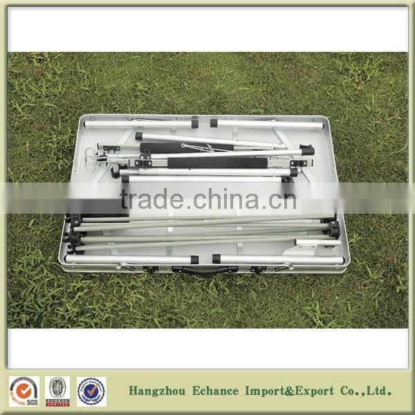 Carry case aluminium folding picnic table with BBQ grill holder Best sell Norway