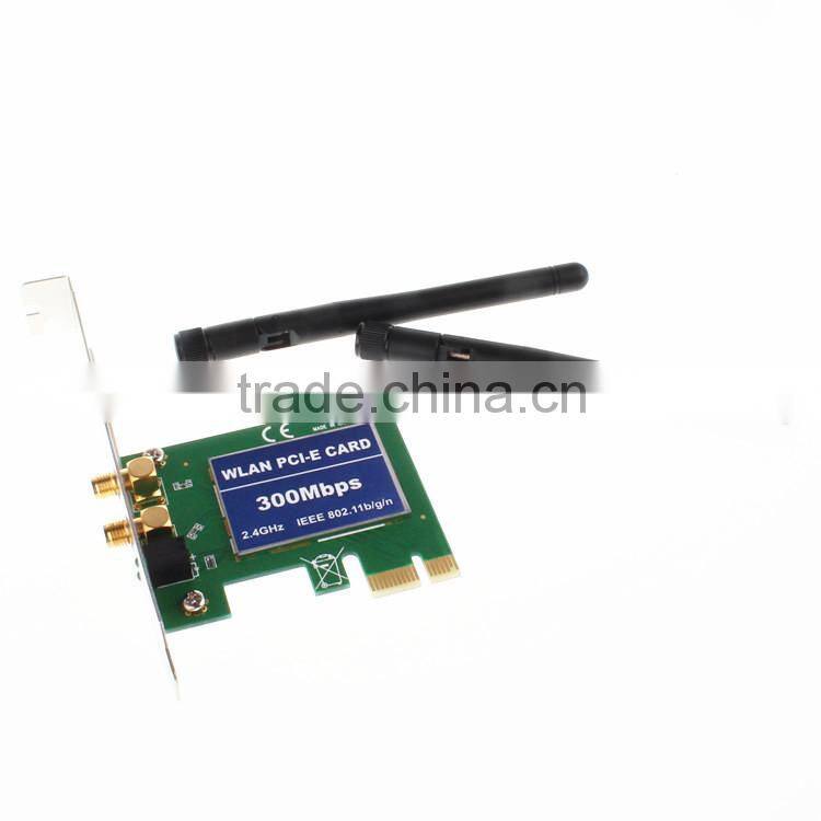 Mini 2T2R 2dBi Built in Wlan PCI-E Card Wireless 300Mbps RT5392 WiFi USB Dongle with External Antenna