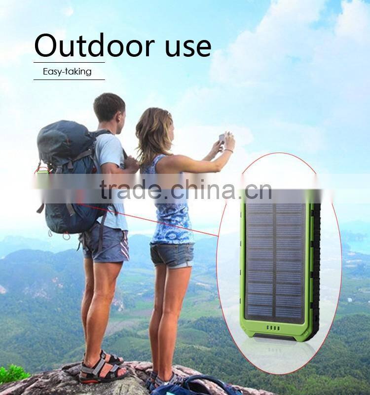 10000mAh Solar Panel Power Bank Mobile Power Bank with Dual USB