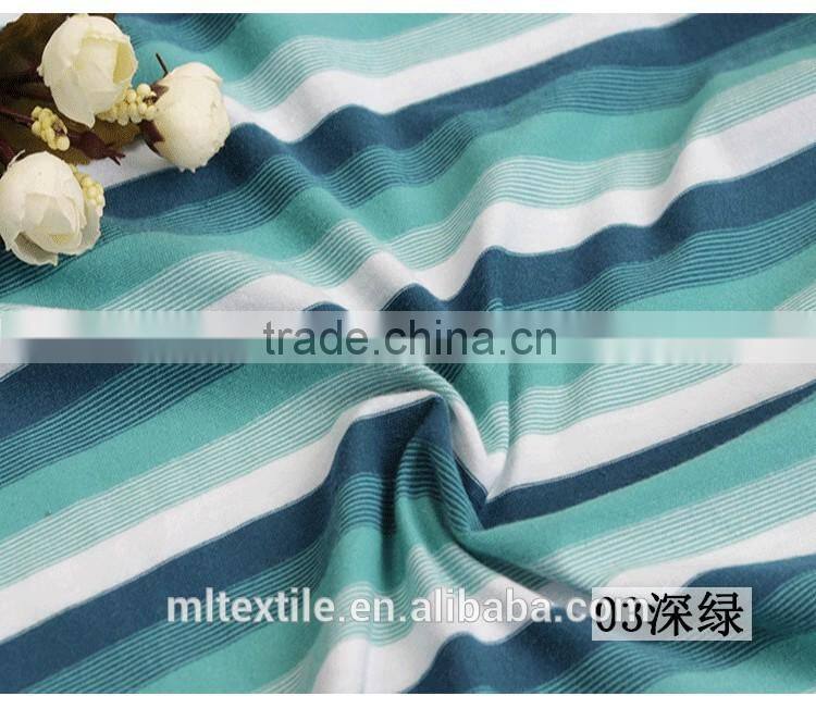 Yarn dyed stripe pattern knitting lycra fabric Tshirt fabric