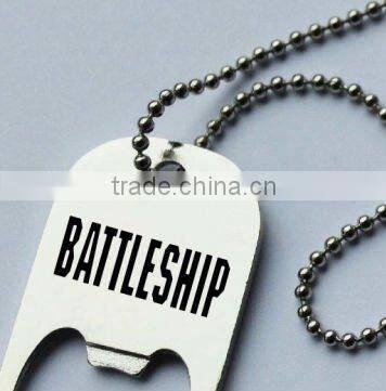 embossed Al dog tag necklace with silicone wrap