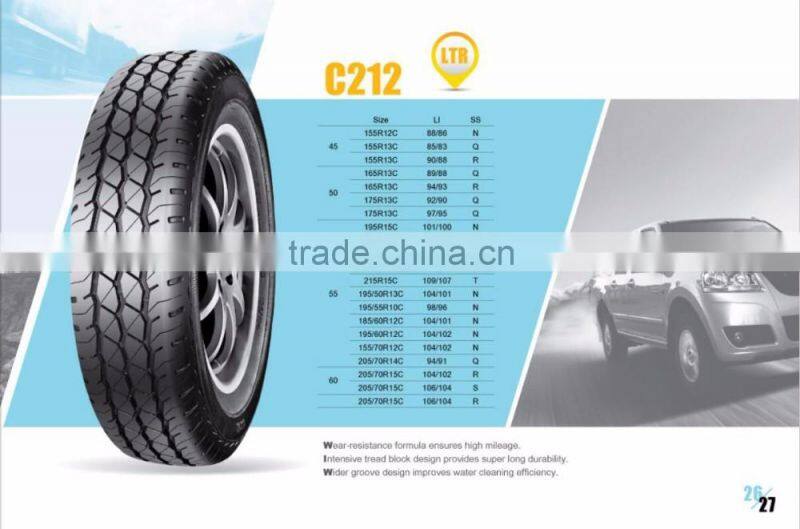 high performance durun light truck tire 165R13C-8PR