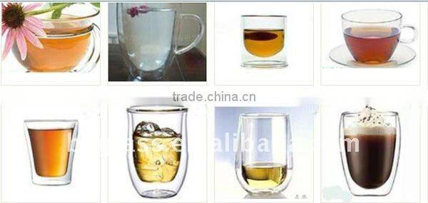 Glassware Manufacturer Clear High Borosilicate Double Wall Drinking Glass Cup For Coffee Tea Beer