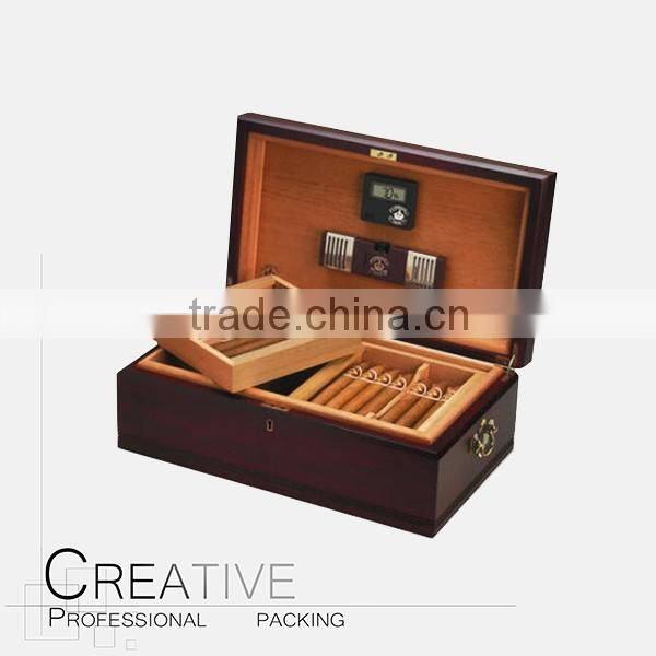 High-end dampproof wooden cigar humidor