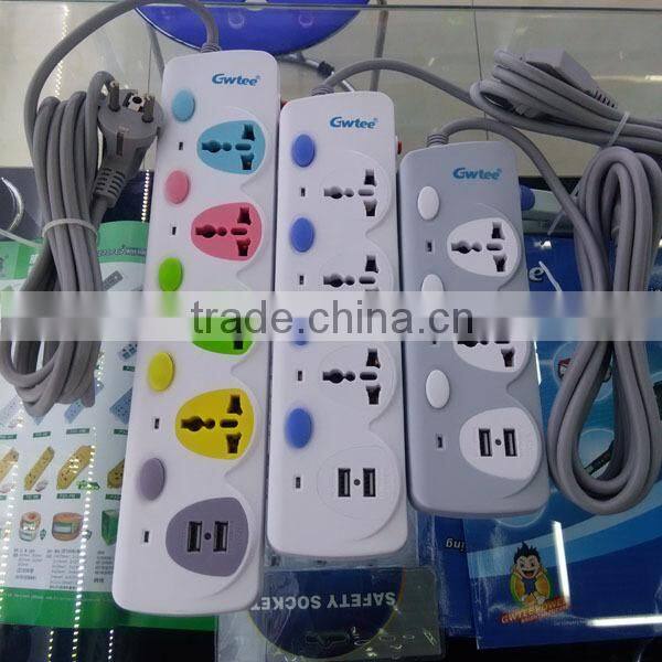 newest universal surge protection power strip with safety shutter