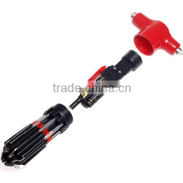 T-SMILE 8in1 Car Safety Hammer Flashlight Screwdriver Safety Hammer For Car