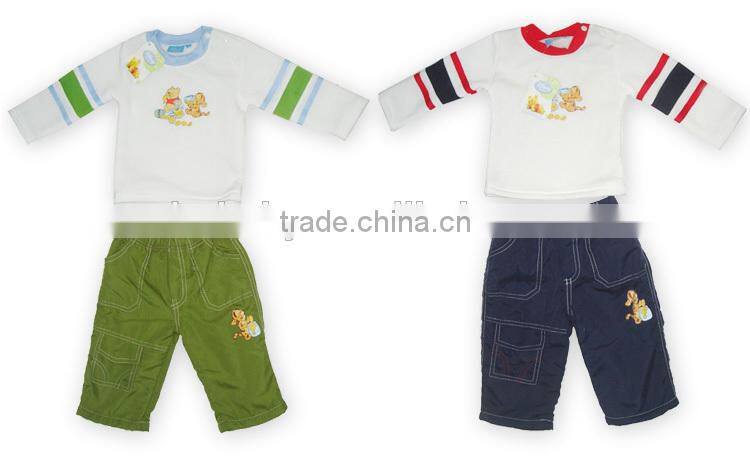 wholesale Children suit for boys clothes 100% cotton long sleeve 2PCS kids clothes