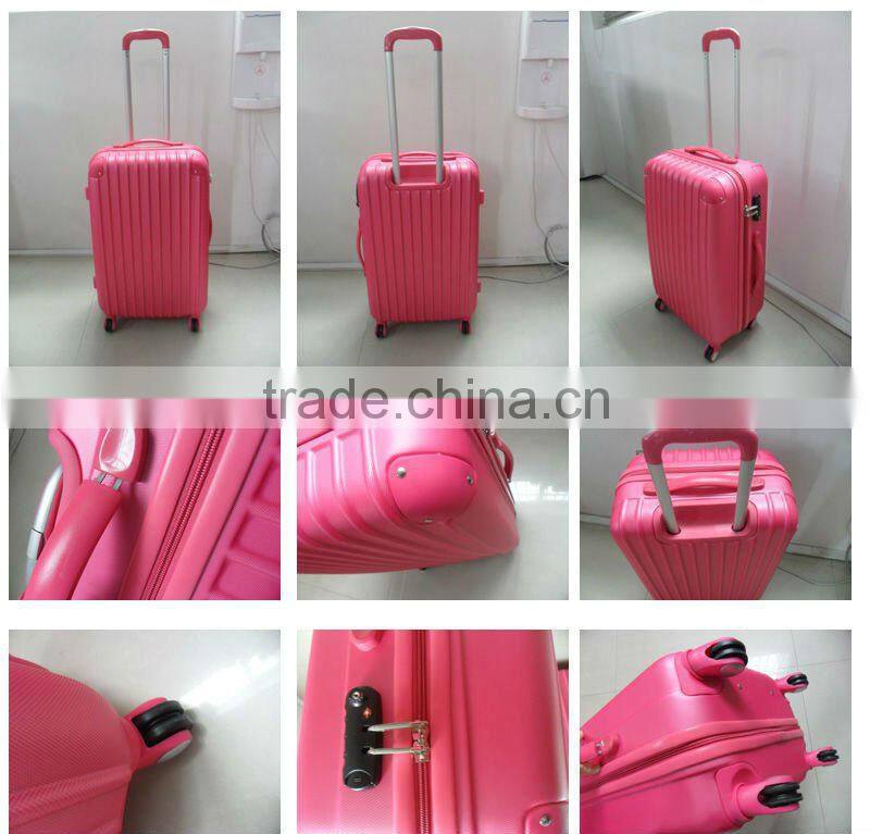 ABS 3 pcs set drawbar airport rolling rotary coner hard shell travel trolley luggage