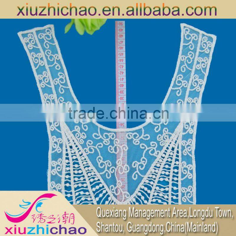 YT015 cotton guipure neckline lace trim applique garment accessories collar designs