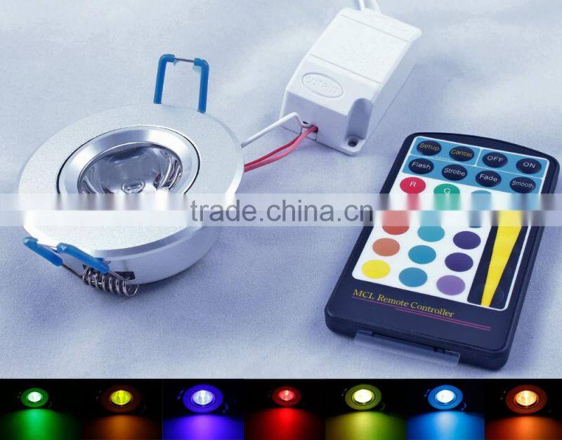 2016 wholesale high quality AC 90~240V 5W RGB led Spot light with Remote Controller