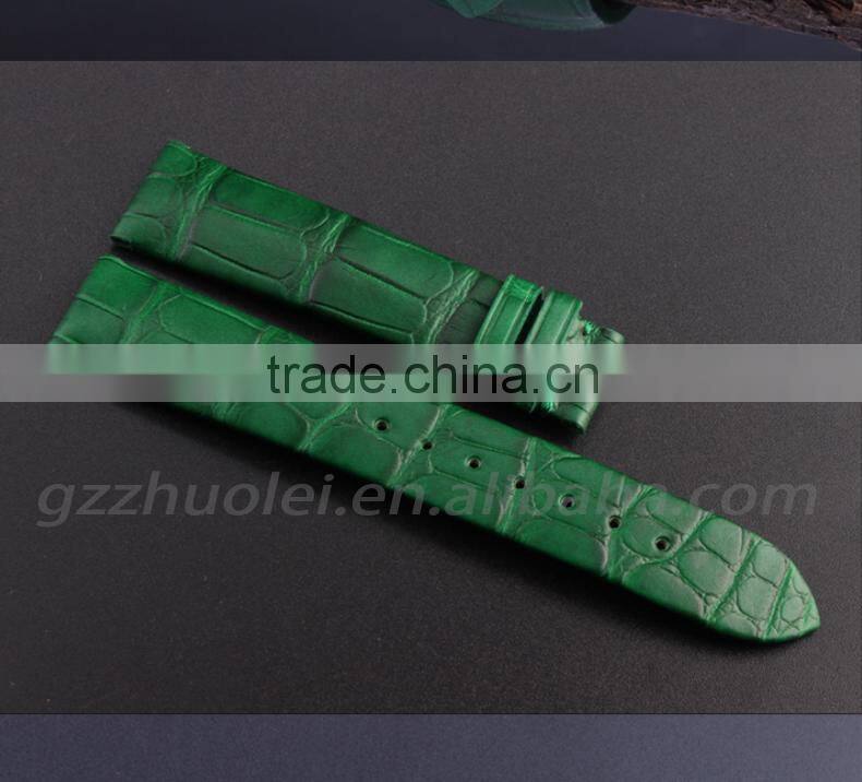 15|18mm high quality genuine alligator leather Watch Strap Wholesale 3PCS