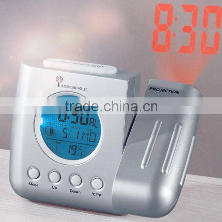 Calendar fashion led backlight weather station projection clock