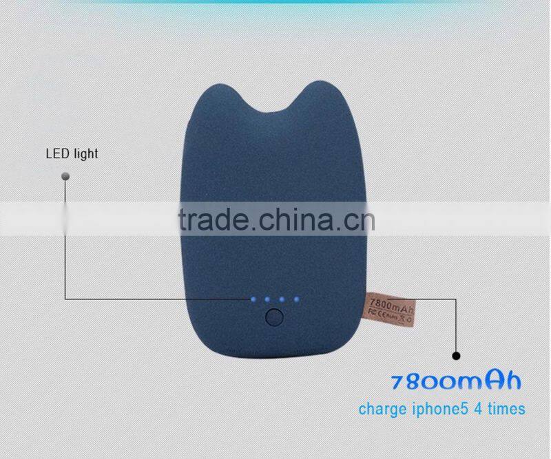 power supply Portable Cat Power bank 7800mAh