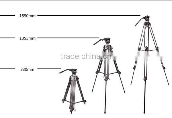 Professional Video Tripod heavy duty with fluid pan head for camera film photography WT717