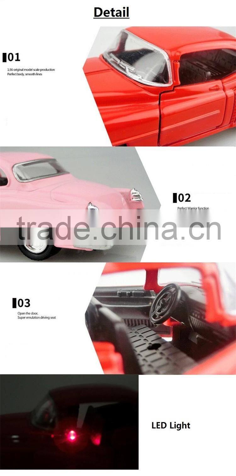 Die cast miniature Aolly mini car model toys with Colorful Led Lights