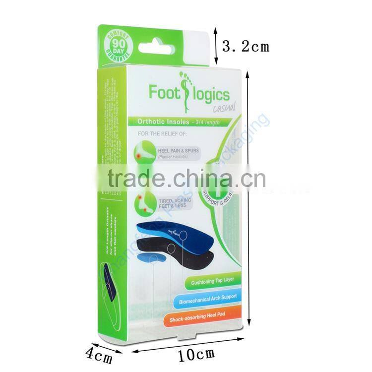 2016 customized folding plastic box for insole packaging