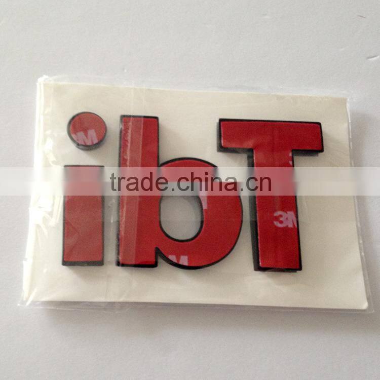 High quality 3D self-adhesive ABS plastic chrome letterings for cars