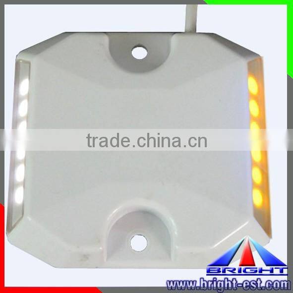 Wired road studs for constant or fiash traffic solar light 12v double lighting with 6*2led