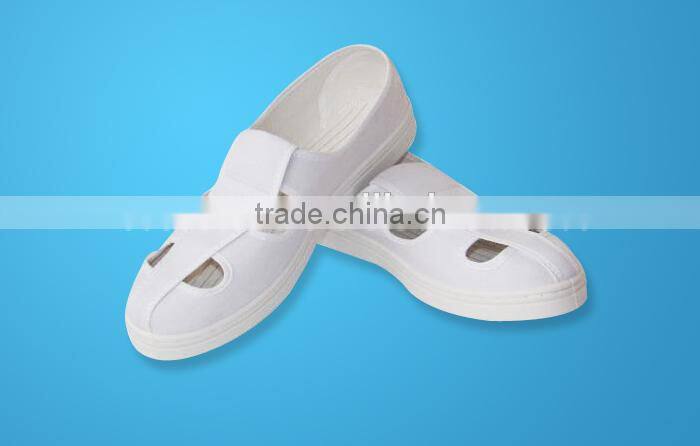 white four hole pvc anti-static work shoes