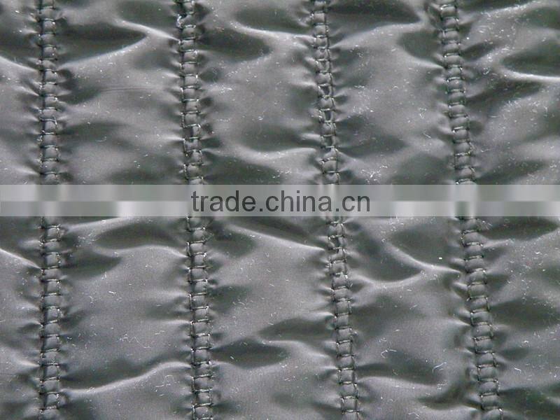 Winter thermal padding cotton stripe quilted embroidery fabric