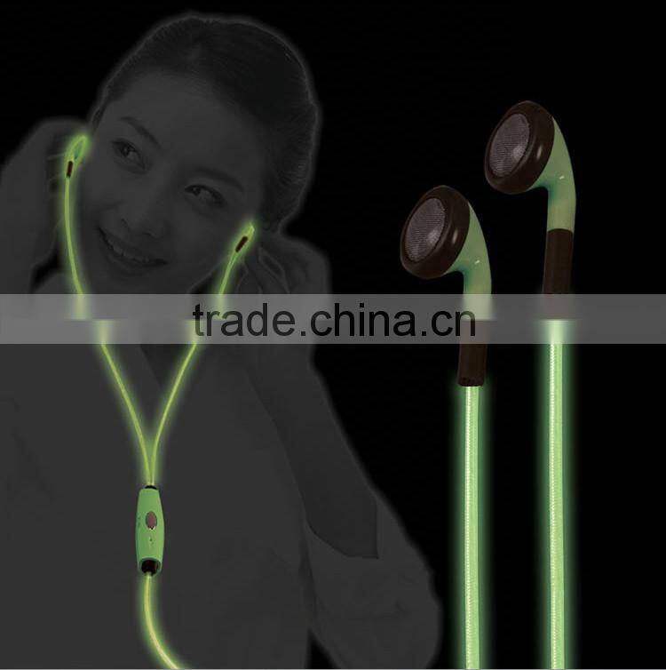 2014 newest El Luminous Earphone,take action to enjoy the music rhythm!