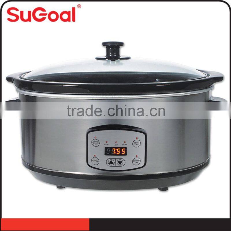 3.5L Electric digital control panel SS body Slow Cooker