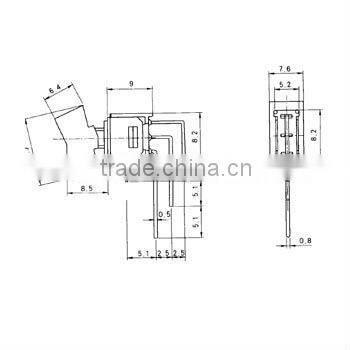 Sub mini twin rocker switch